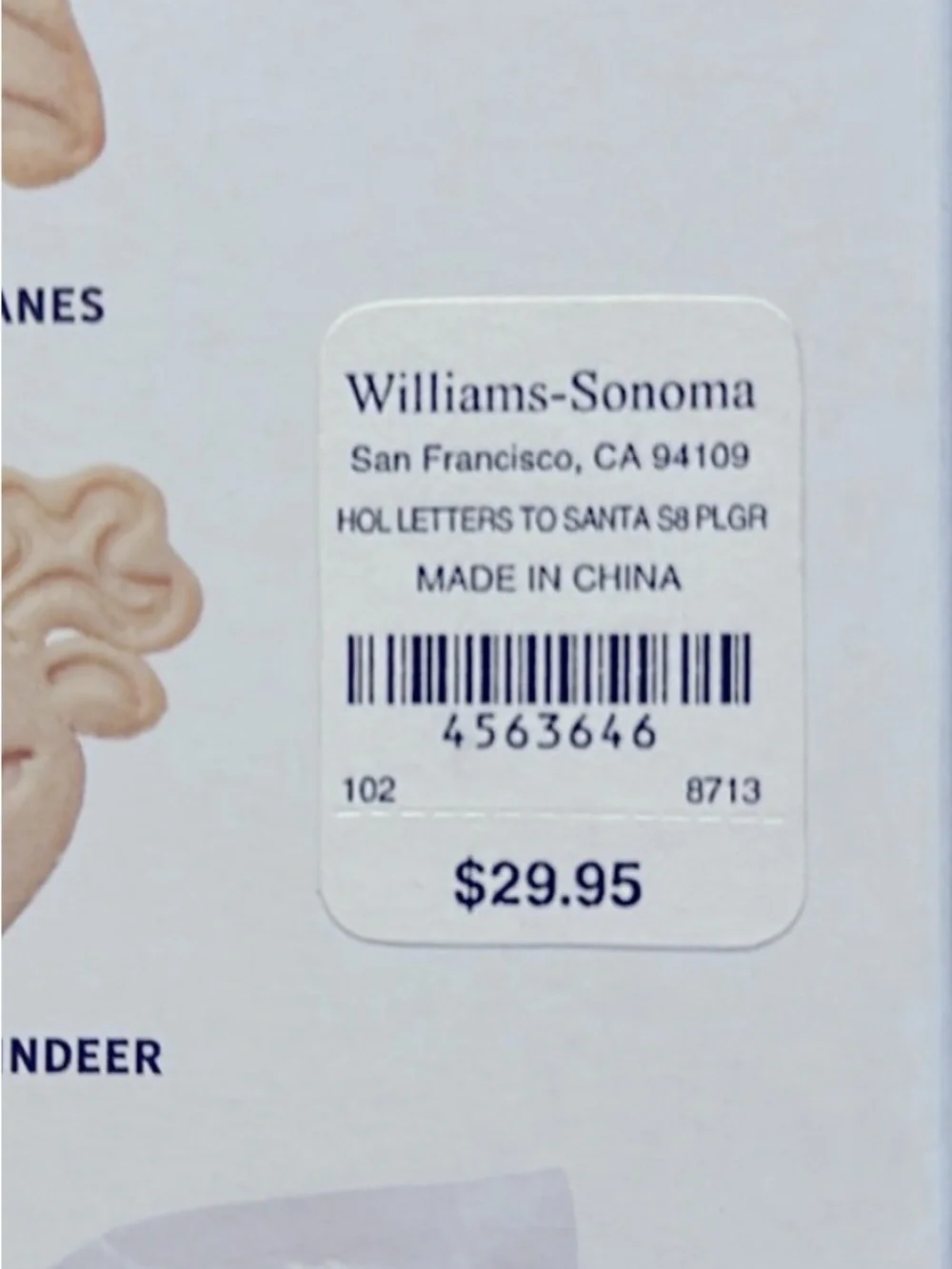Williams Sonoma holiday impression